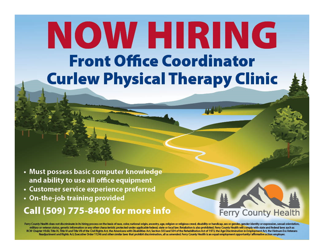 Curlew Clinic Front Offic Coordinator Job Posting