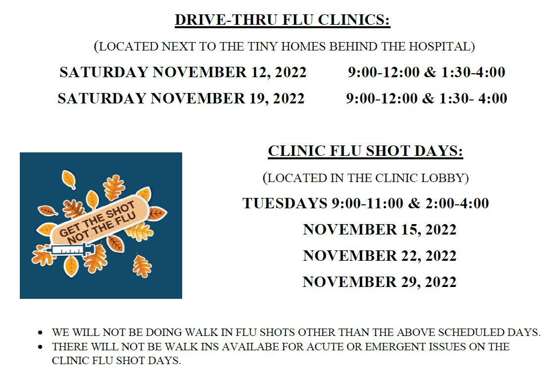 Flu Shot Schedule